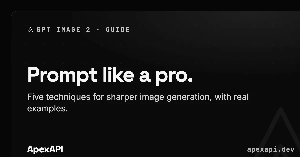 GPT Image 2 prompting guide: 5 techniques for better images