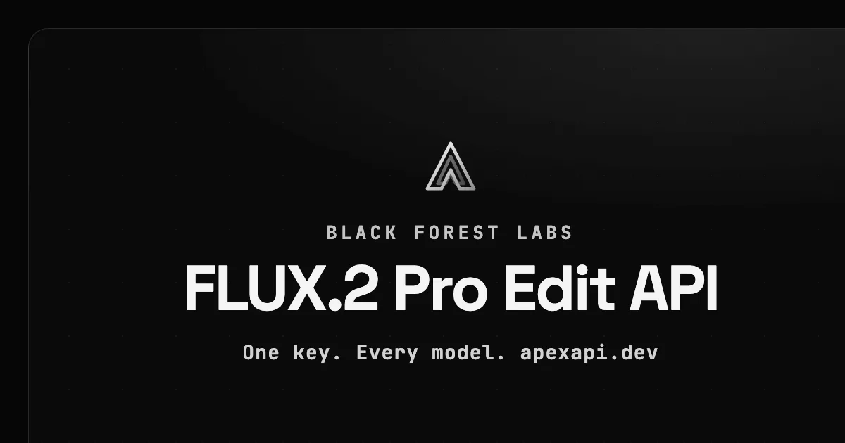 FLUX.2 Pro Edit API on ApexApi