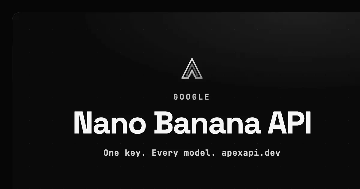 Nano Banana API on ApexApi