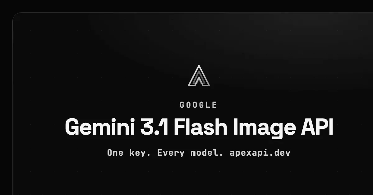 Gemini 3.1 Flash Image API on ApexApi