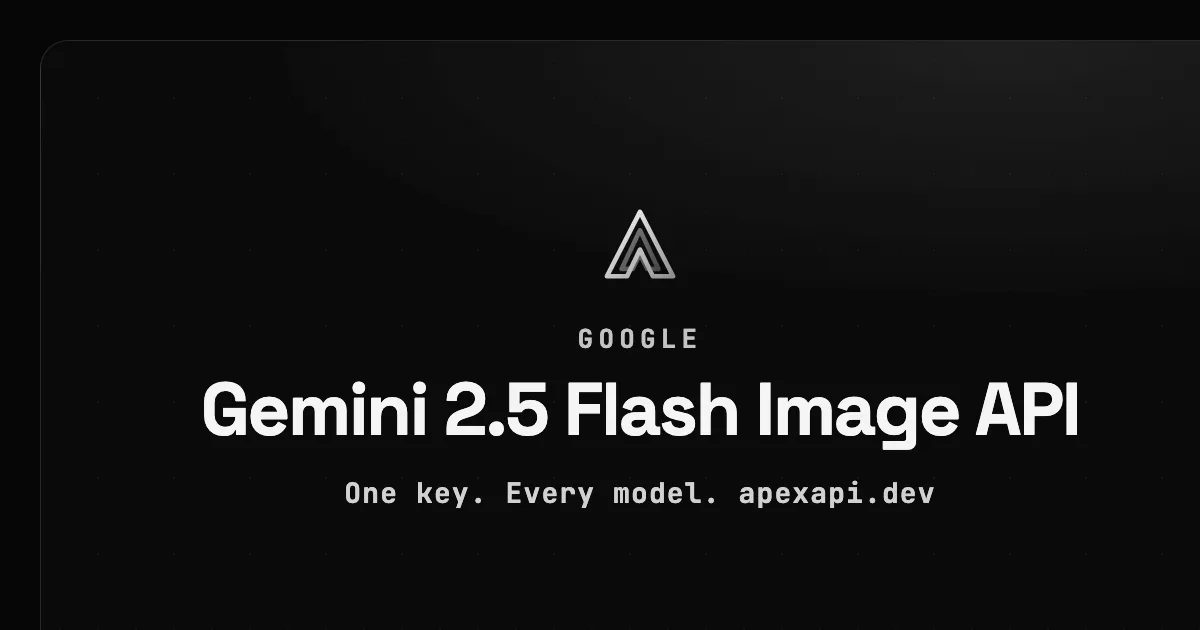 Gemini 2.5 Flash Image API on ApexApi