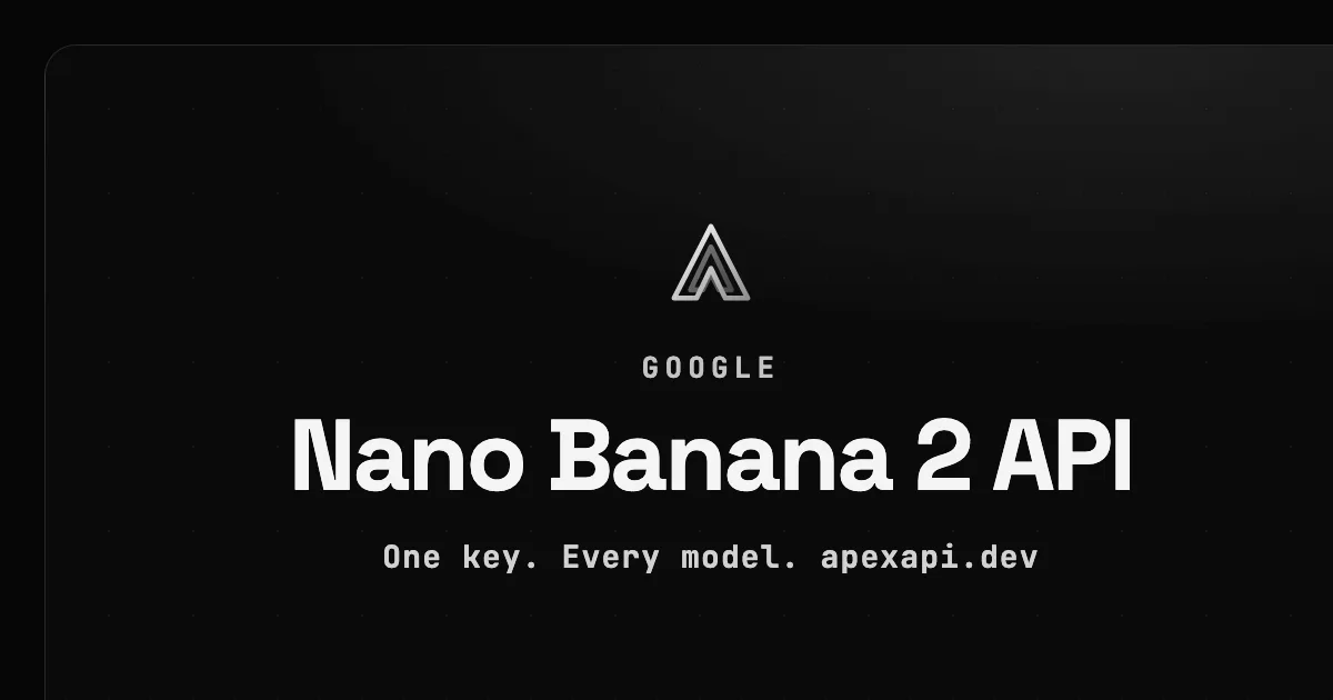 Nano Banana 2 API on ApexApi