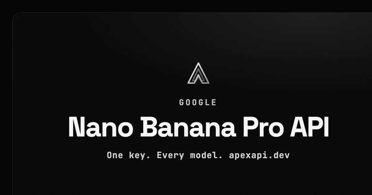 Nano Banana Pro API on ApexApi