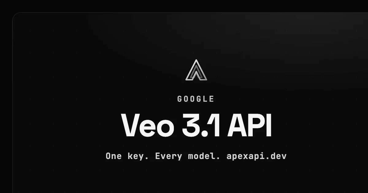 Veo 3.1 API on ApexApi