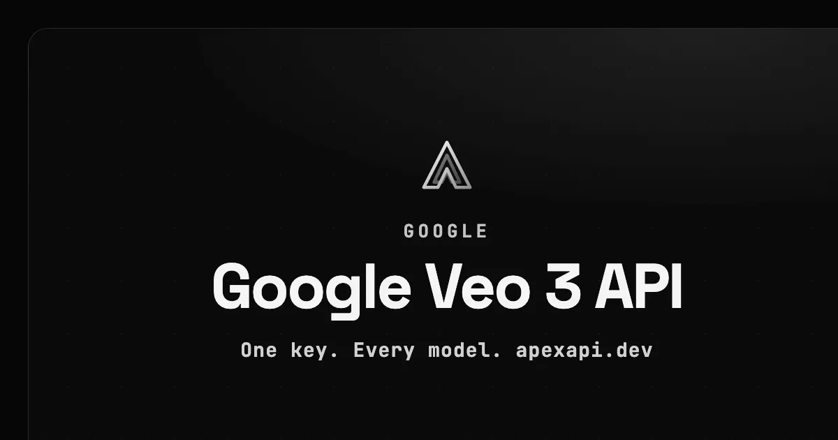 Google Veo 3 API on ApexApi