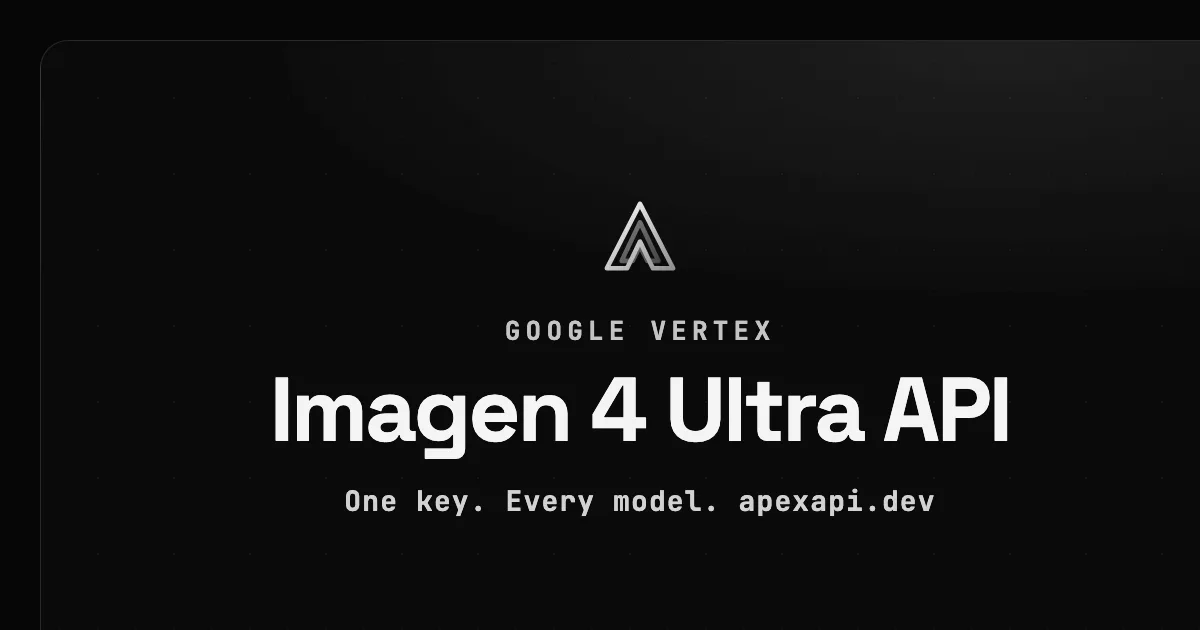 Imagen 4 Ultra API on ApexApi