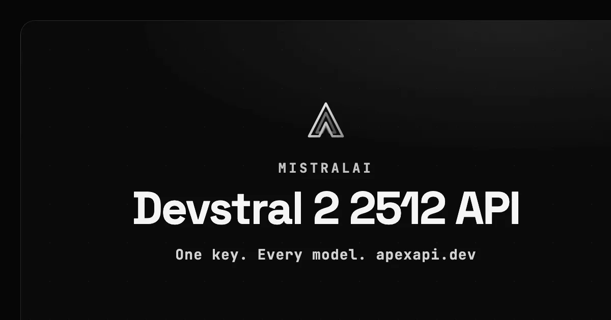 Devstral 2 2512 API on ApexApi