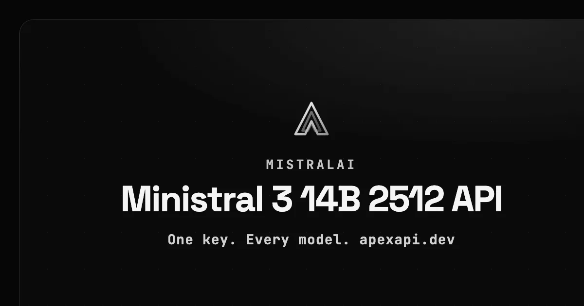 Ministral 3 14B 2512 API on ApexApi