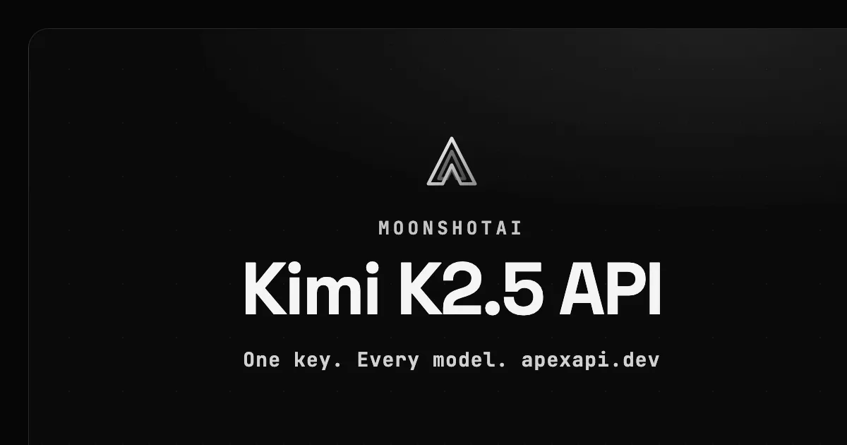 Kimi K2.5 API on ApexApi