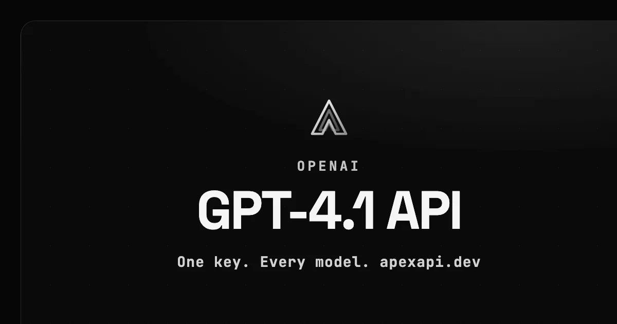 GPT-4.1 API on ApexApi
