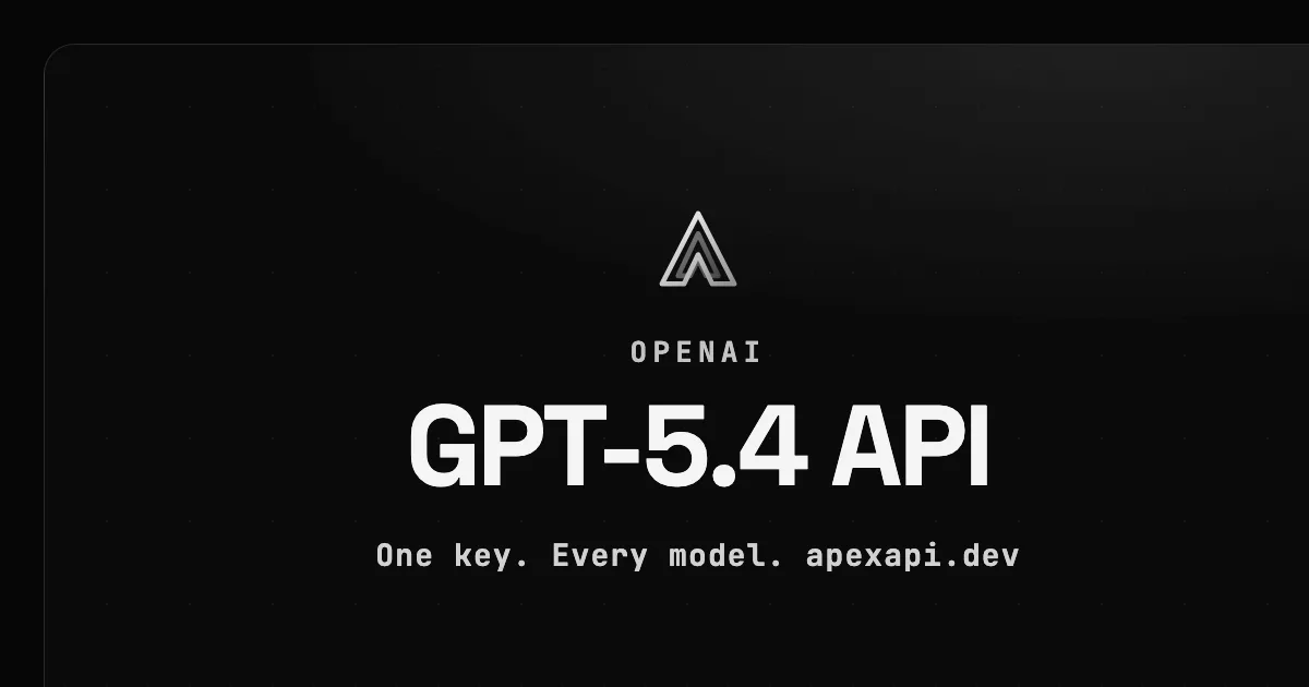 GPT-5.4 API on ApexApi