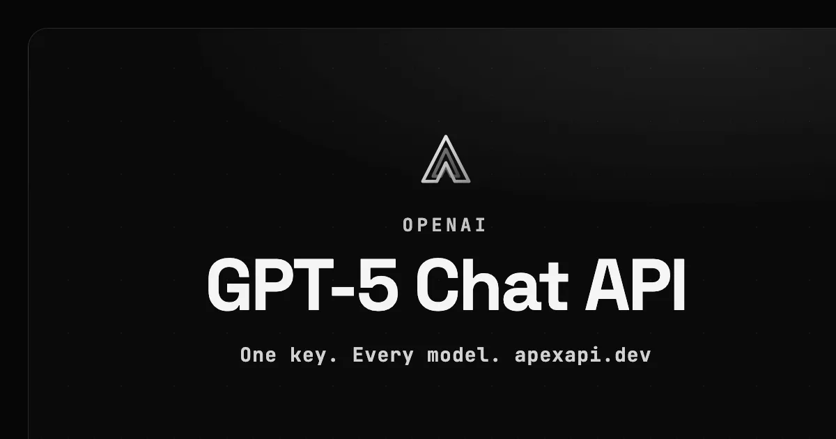 GPT-5 Chat API on ApexApi