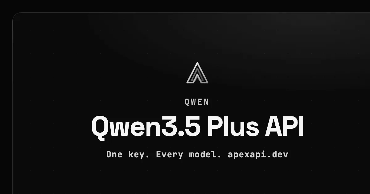 Qwen3.5 Plus API on ApexApi