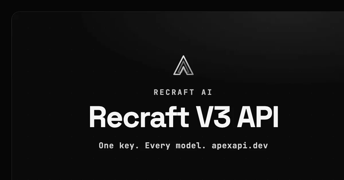 Recraft V3 API on ApexApi