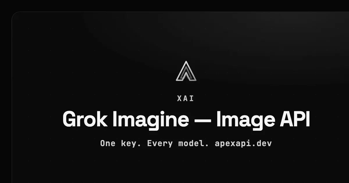 Grok Imagine — Image API on ApexApi