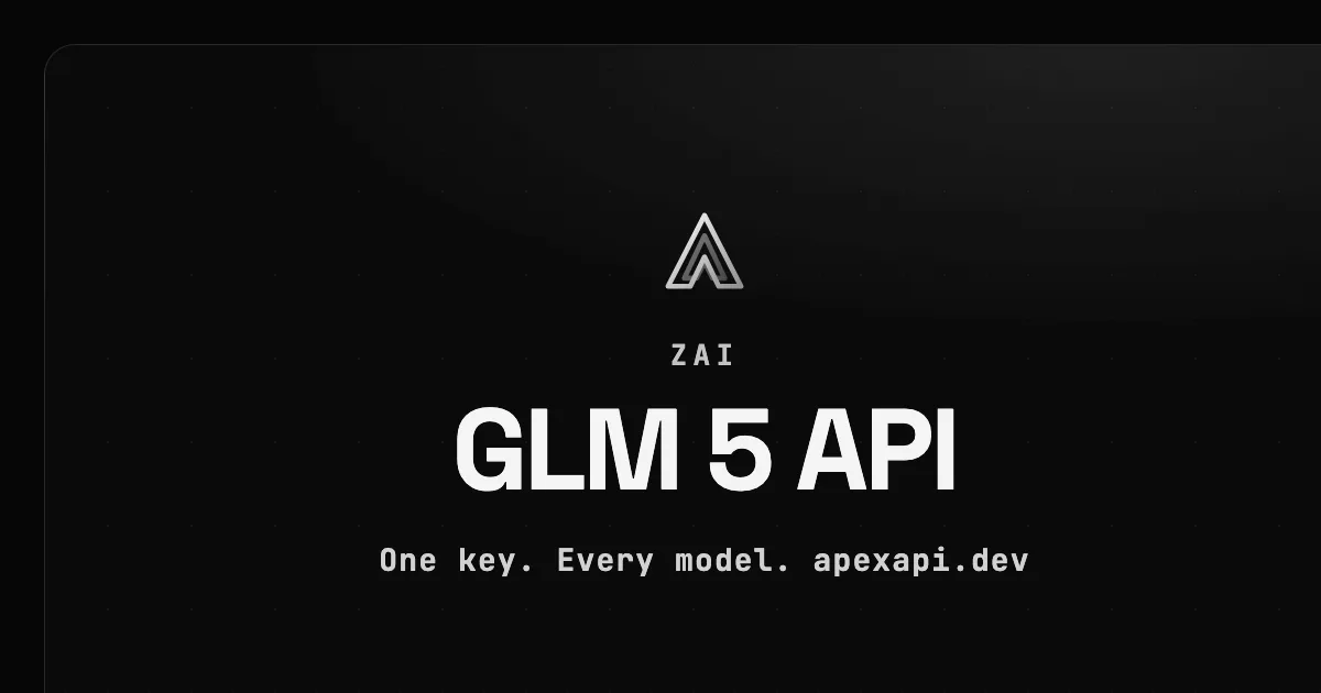 GLM 5 API on ApexApi